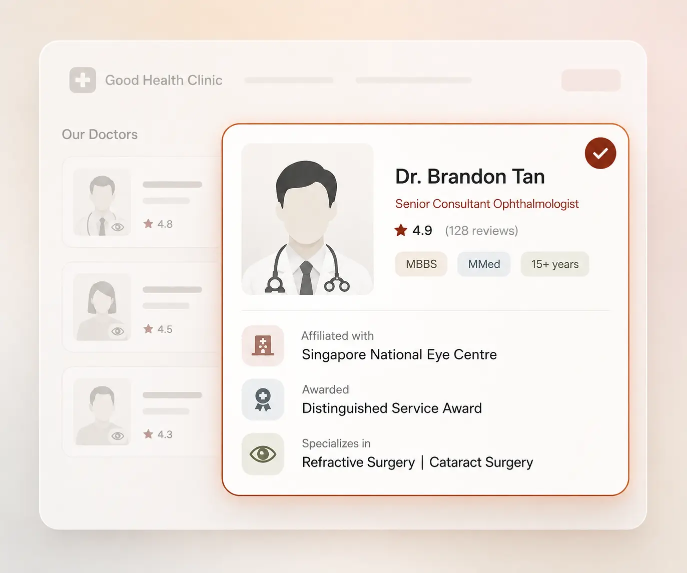 Patients choose the doctor, not the clinic
